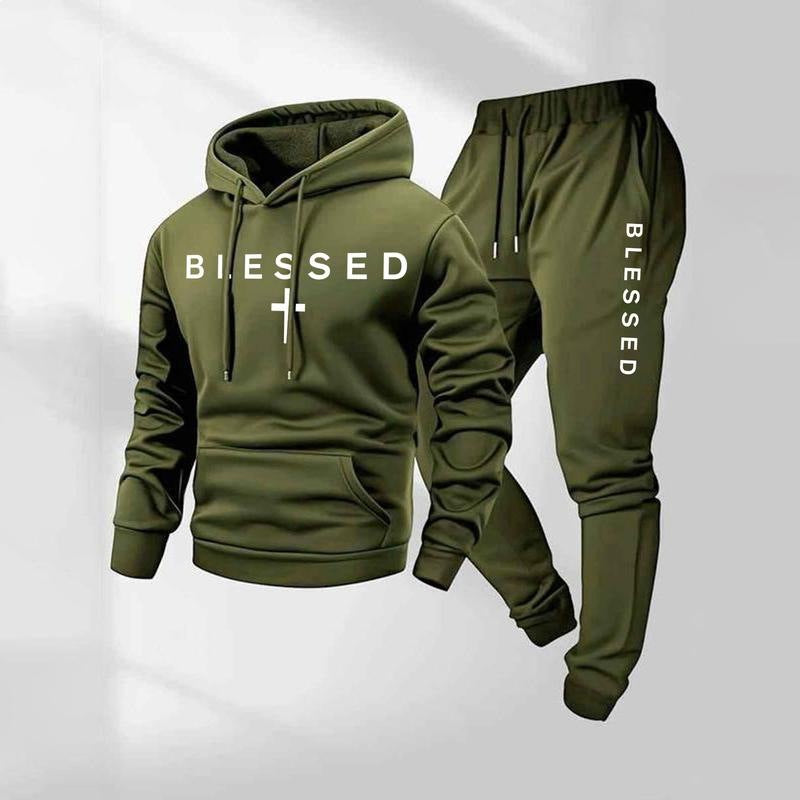 Kvinnors sweatshirt och jogger-set med modern text och praktiska fickor Mirla-Eva Jonsson