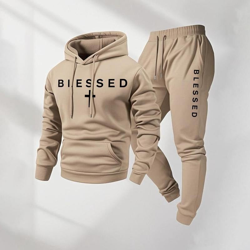 Kvinnors sweatshirt och jogger-set med modern text och praktiska fickor Mirla-Eva Jonsson