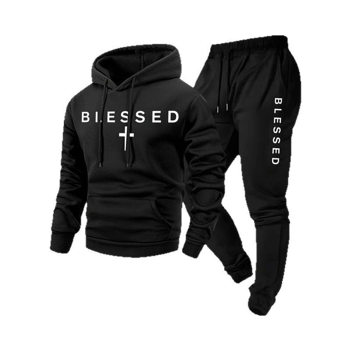 Kvinnors sweatshirt och jogger-set med modern text och praktiska fickor Mirla-Eva Jonsson