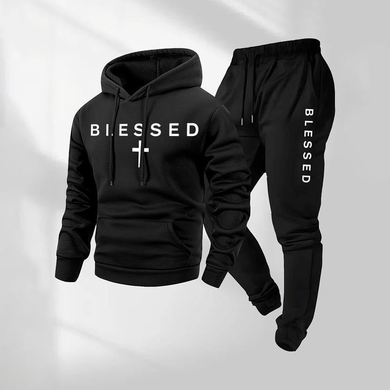 Kvinnors sweatshirt och jogger-set med modern text och praktiska fickor Mirla-Eva Jonsson
