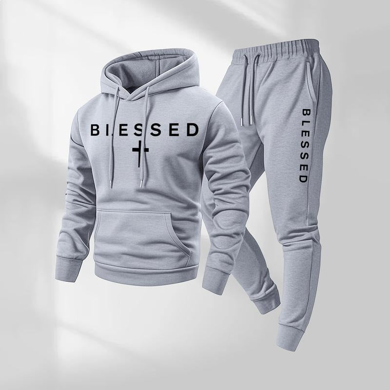 Kvinnors sweatshirt och jogger-set med modern text och praktiska fickor Mirla-Eva Jonsson