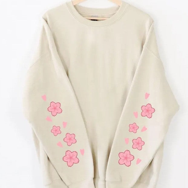 Kvinnors sweatshirts med blommönster och generösa ärmar Mirla-Eva Jonsson