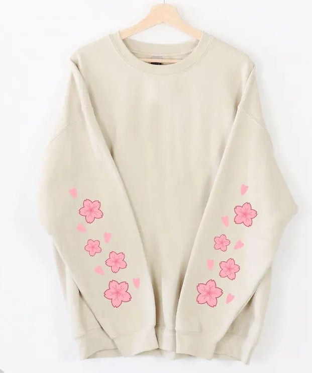 Kvinnors sweatshirts med blommönster och generösa ärmar Mirla-Eva Jonsson