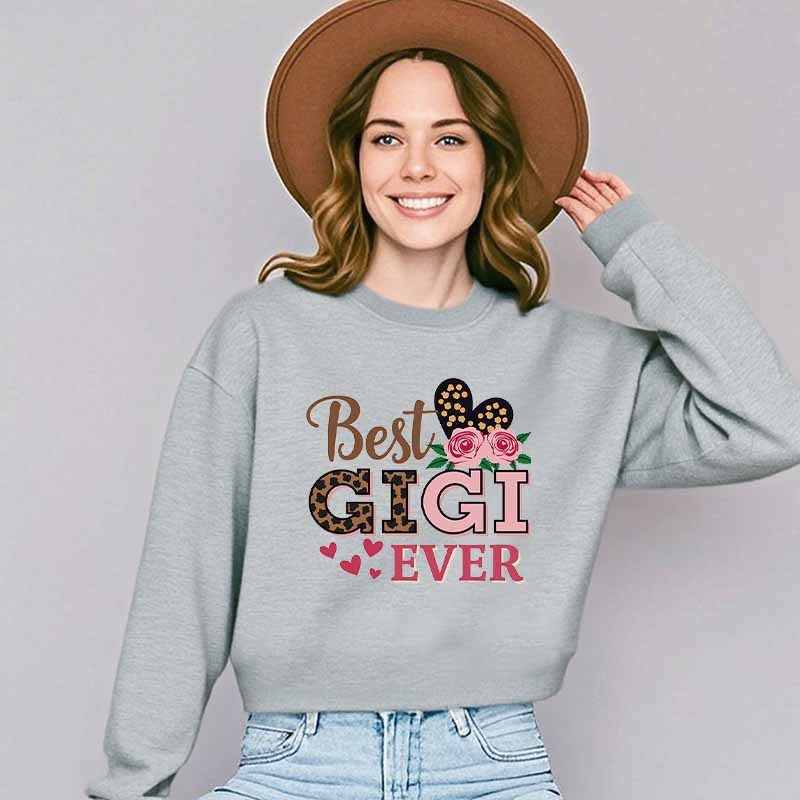 Kvinnors sweatshirts med kreativ Gigi motiv Mirla-Eva Jonsson