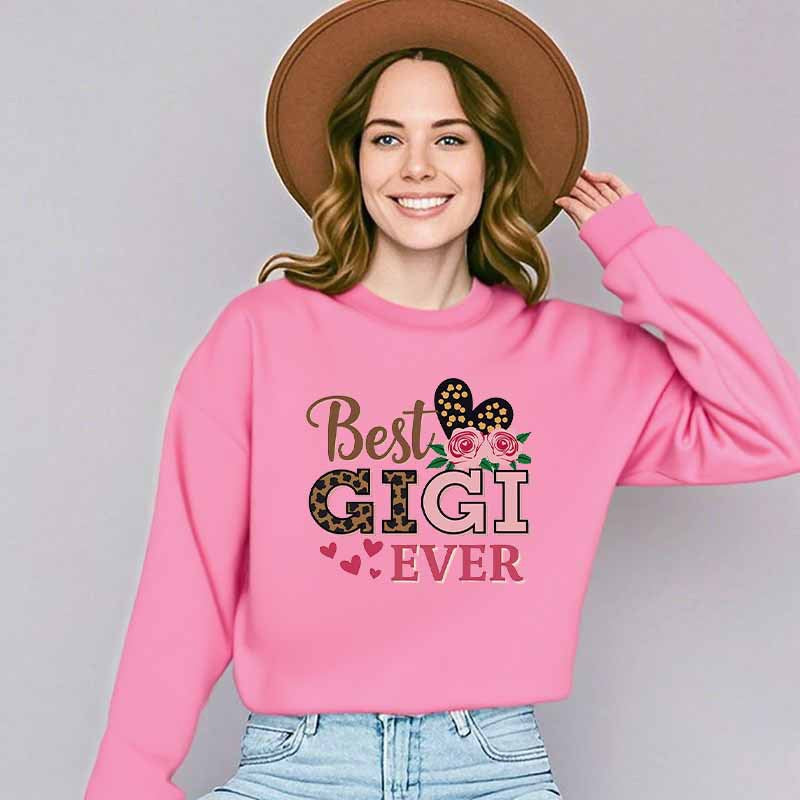 Kvinnors sweatshirts med kreativ Gigi motiv Mirla-Eva Jonsson