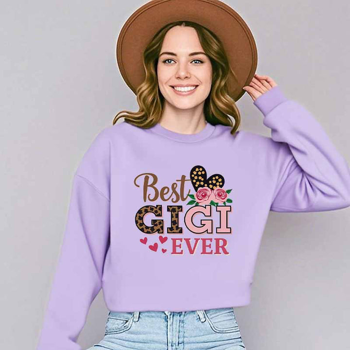 Kvinnors sweatshirts med kreativ Gigi motiv Mirla-Eva Jonsson