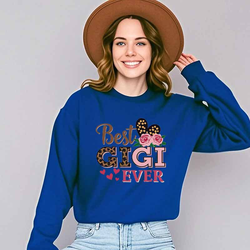 Kvinnors sweatshirts med kreativ Gigi motiv Mirla-Eva Jonsson