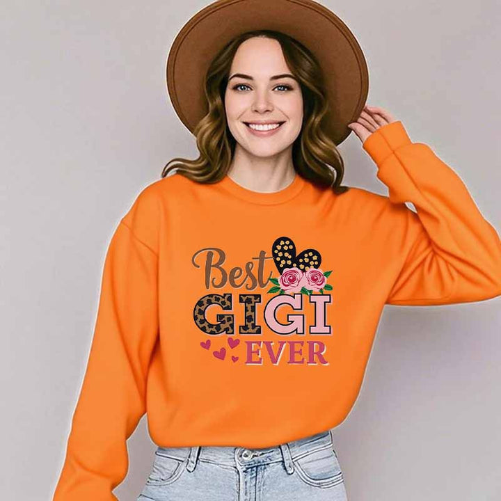 Kvinnors sweatshirts med kreativ Gigi motiv Mirla-Eva Jonsson