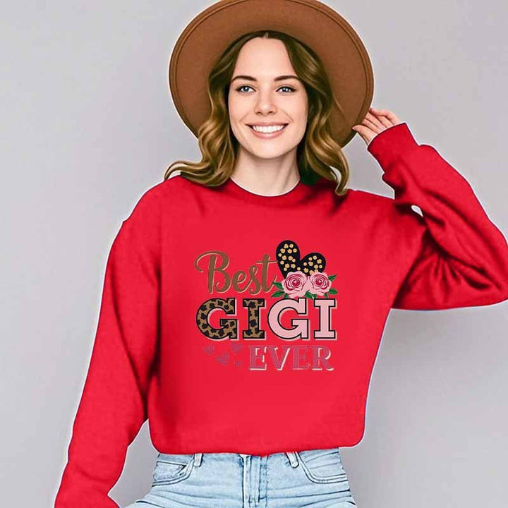 Kvinnors sweatshirts med kreativ Gigi motiv Mirla-Eva Jonsson