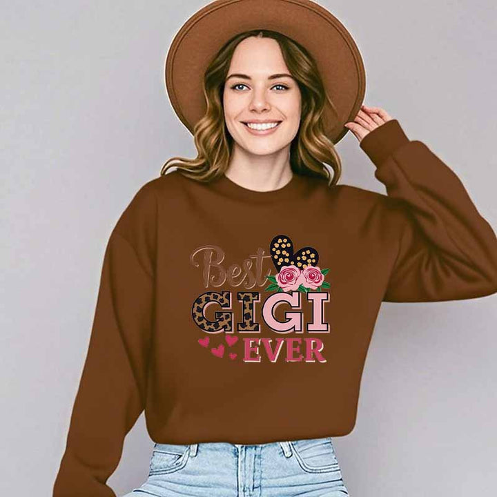 Kvinnors sweatshirts med kreativ Gigi motiv Mirla-Eva Jonsson