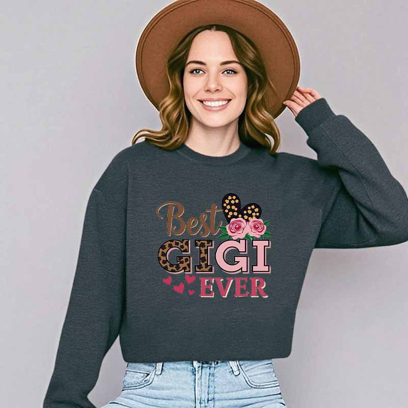 Kvinnors sweatshirts med kreativ Gigi motiv Mirla-Eva Jonsson