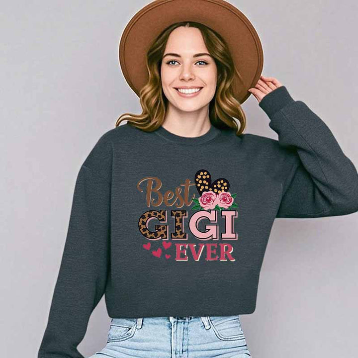 Kvinnors sweatshirts med kreativ Gigi motiv Mirla-Eva Jonsson