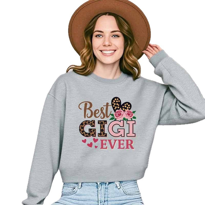 Kvinnors sweatshirts med kreativ Gigi motiv Mirla-Eva Jonsson