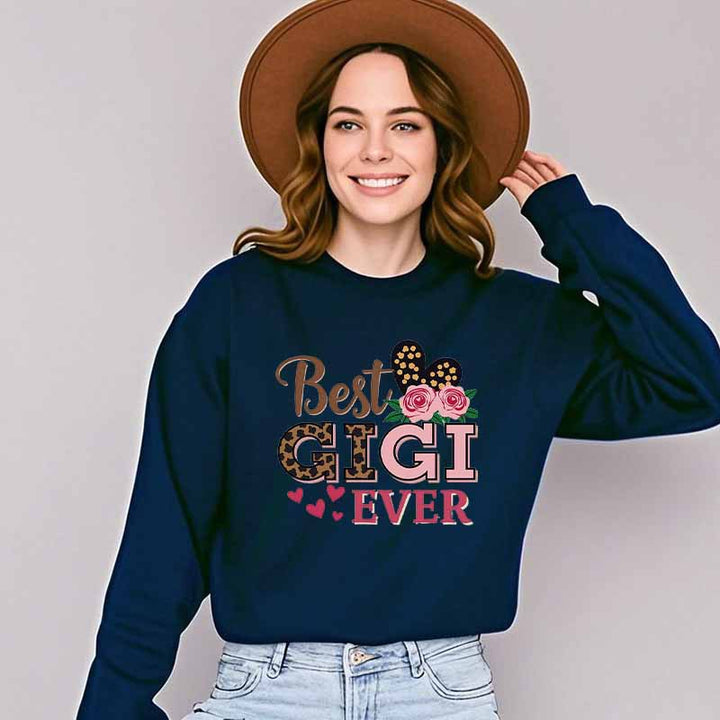 Kvinnors sweatshirts med kreativ Gigi motiv Mirla-Eva Jonsson