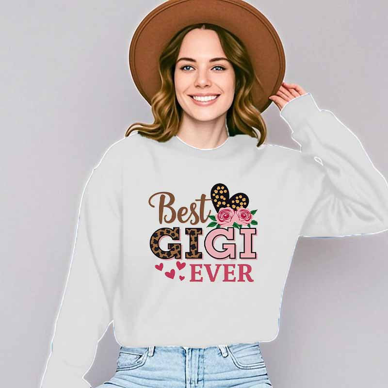 Kvinnors sweatshirts med kreativ Gigi motiv Mirla-Eva Jonsson