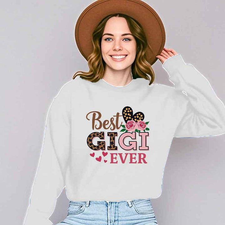 Kvinnors sweatshirts med kreativ Gigi motiv Mirla-Eva Jonsson