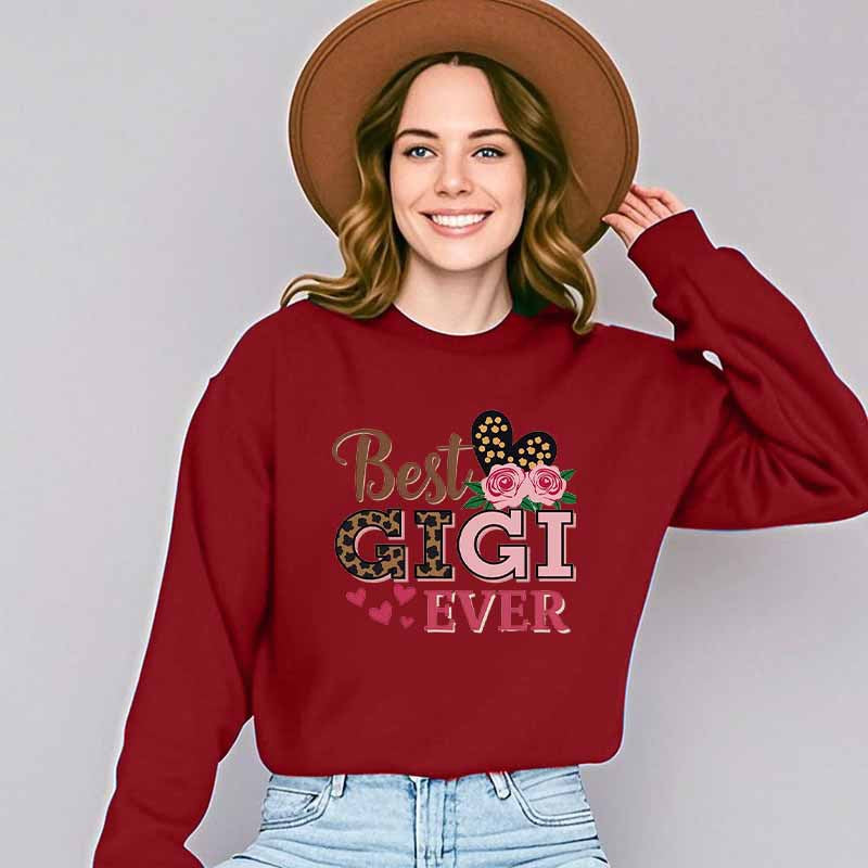 Kvinnors sweatshirts med kreativ Gigi motiv Mirla-Eva Jonsson