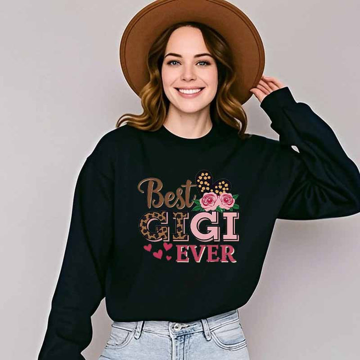 Kvinnors sweatshirts med kreativ Gigi motiv Mirla-Eva Jonsson
