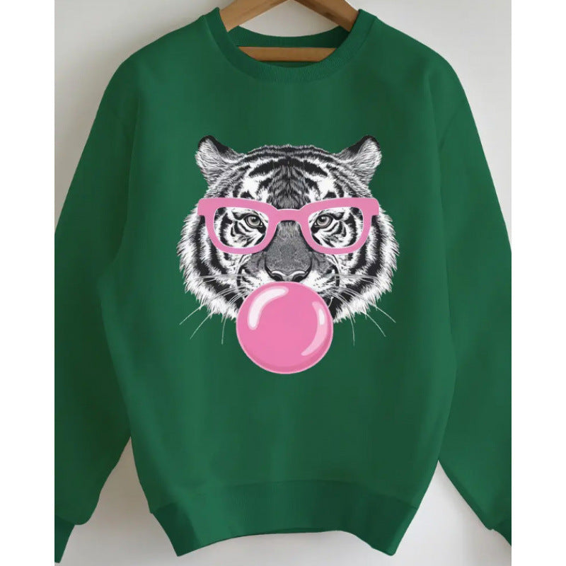 Kvinnors sweatshirts med kreativ tiger grafisk design Mirla-Eva Jonsson