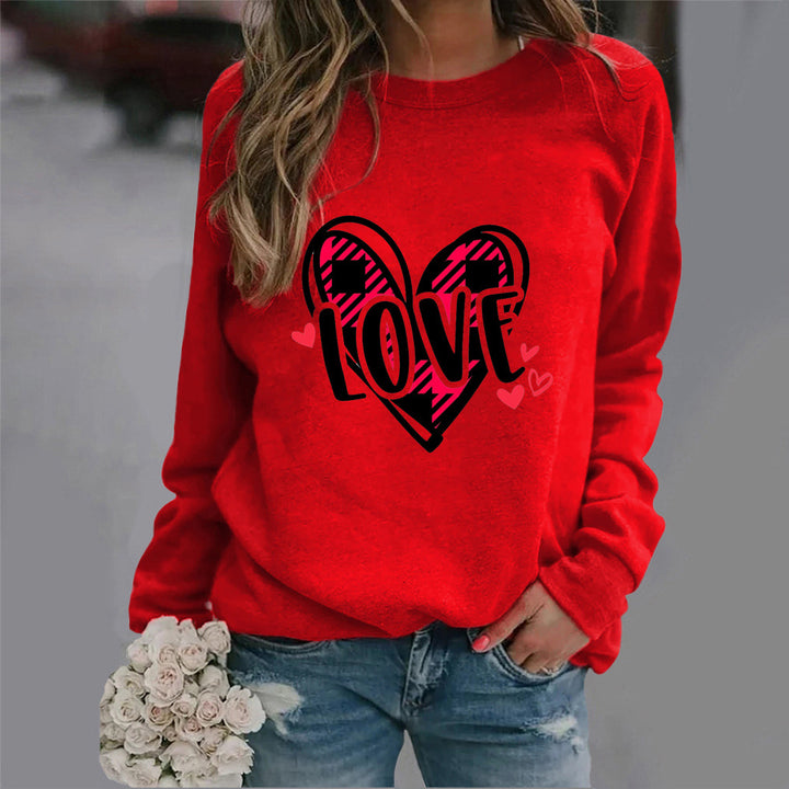 Kvinnors sweatshirts med kreativt hjärtdesign och avslappnad passform Mirla-Eva Jonsson