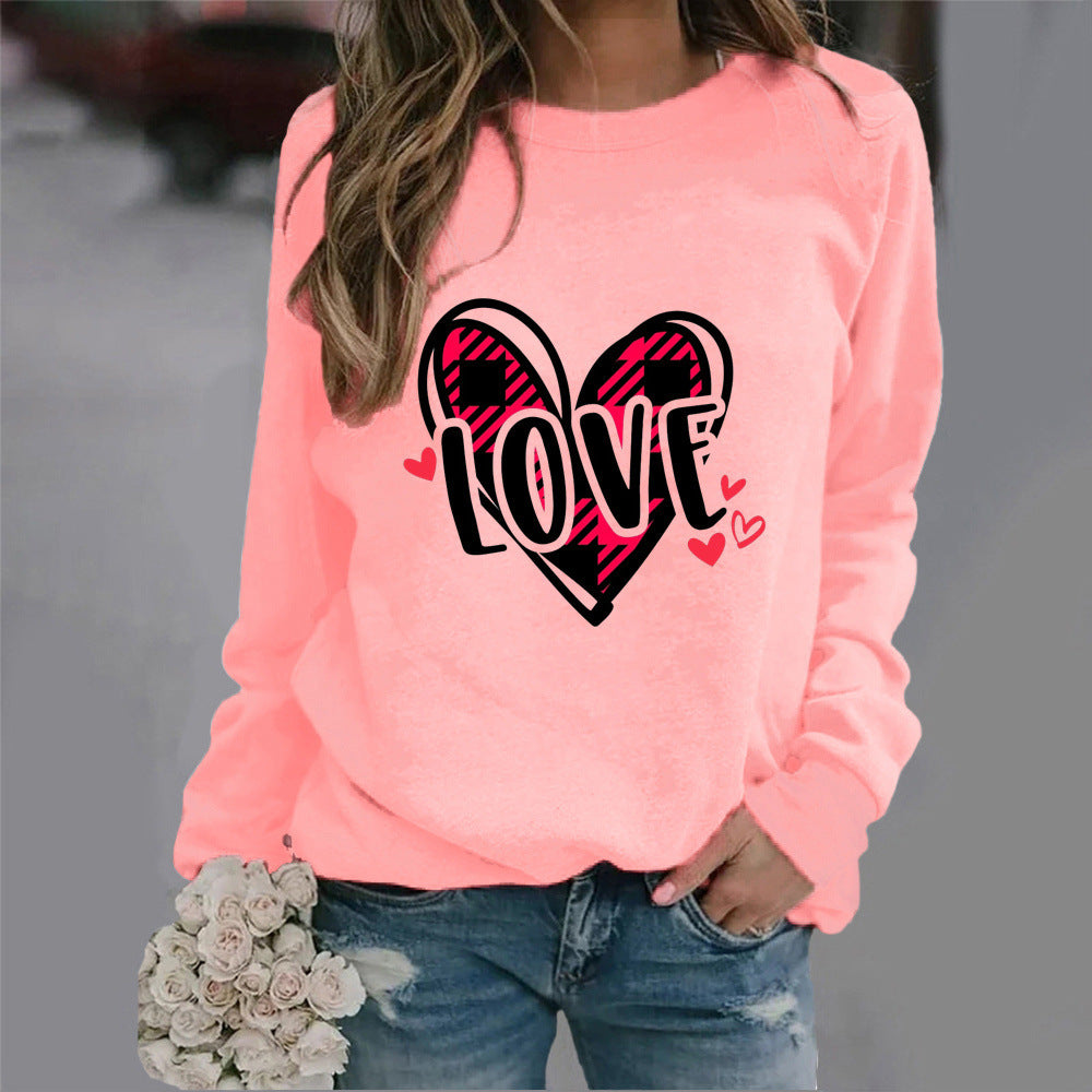 Kvinnors sweatshirts med kreativt hjärtdesign och avslappnad passform Mirla-Eva Jonsson