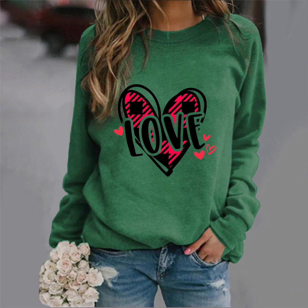 Kvinnors sweatshirts med kreativt hjärtdesign och avslappnad passform Mirla-Eva Jonsson