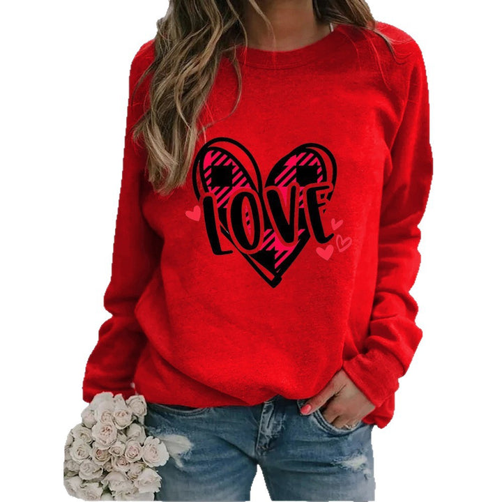 Kvinnors sweatshirts med kreativt hjärtdesign och avslappnad passform Mirla-Eva Jonsson