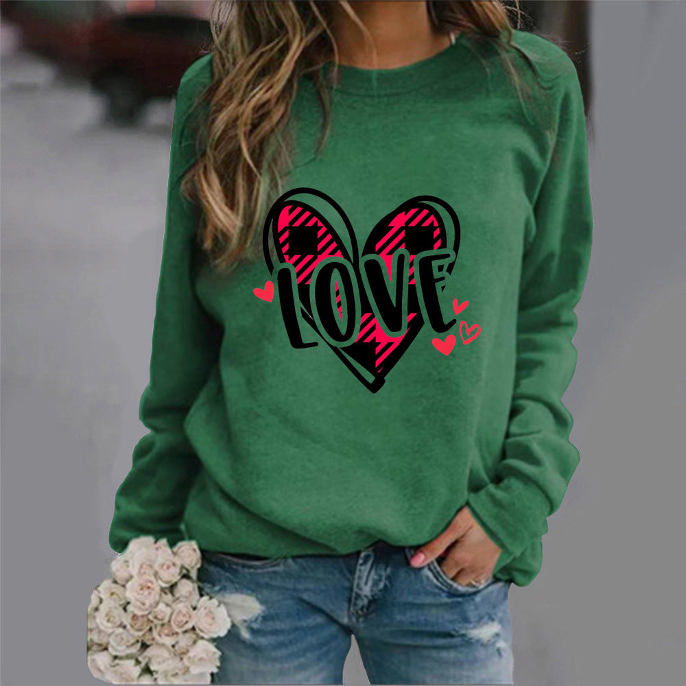 Kvinnors sweatshirts med kreativt hjärtdesign och avslappnad passform Mirla-Eva Jonsson