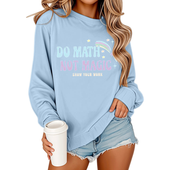 Kvinnors sweatshirts med motivativt matematiktryck och avslappnad passform Mirla-Eva Jonsson