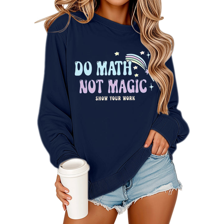 Kvinnors sweatshirts med motivativt matematiktryck och avslappnad passform Mirla-Eva Jonsson