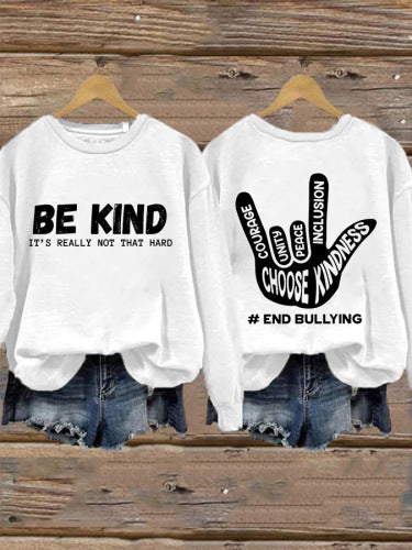 Kvinnors sweatshirts med positivt budskap och kreativ handdesign Mirla-Eva Jonsson