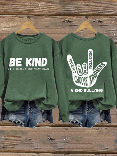 Kvinnors sweatshirts med positivt budskap och kreativ handdesign Mirla-Eva Jonsson