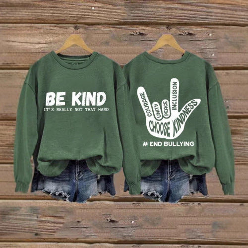 Kvinnors sweatshirts med positivt budskap och kreativ handdesign Mirla-Eva Jonsson