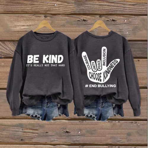 Kvinnors sweatshirts med positivt budskap och kreativ handdesign Mirla-Eva Jonsson