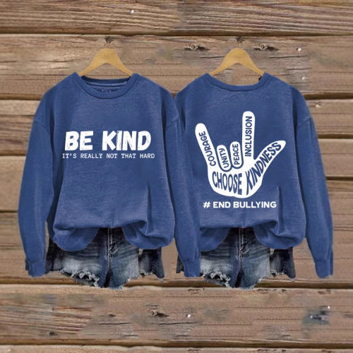 Kvinnors sweatshirts med positivt budskap och kreativ handdesign Mirla-Eva Jonsson