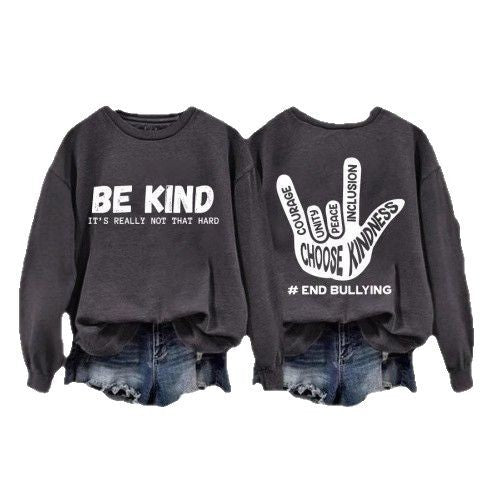 Kvinnors sweatshirts med positivt budskap och kreativ handdesign Mirla-Eva Jonsson