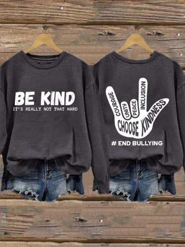 Kvinnors sweatshirts med positivt budskap och kreativ handdesign Mirla-Eva Jonsson