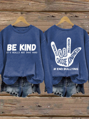Kvinnors sweatshirts med positivt budskap och kreativ handdesign Mirla-Eva Jonsson