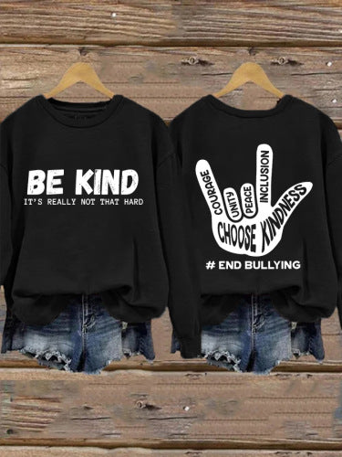 Kvinnors sweatshirts med positivt budskap och kreativ handdesign Mirla-Eva Jonsson