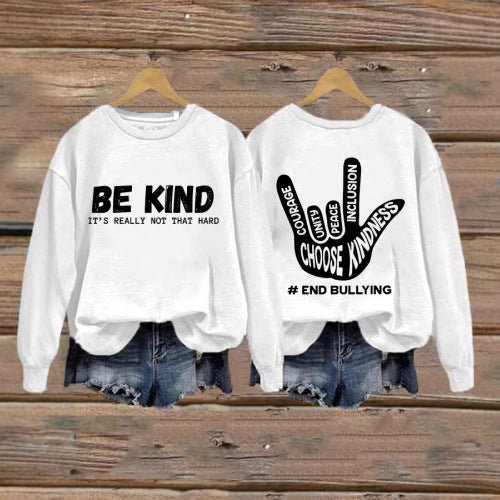 Kvinnors sweatshirts med positivt budskap och kreativ handdesign Mirla-Eva Jonsson