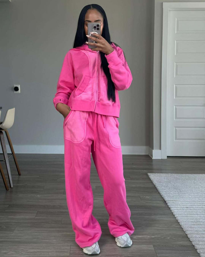 Kvinnors träningsoverall med modern hoodie och vida byxor Mirla-Eva Jonsson