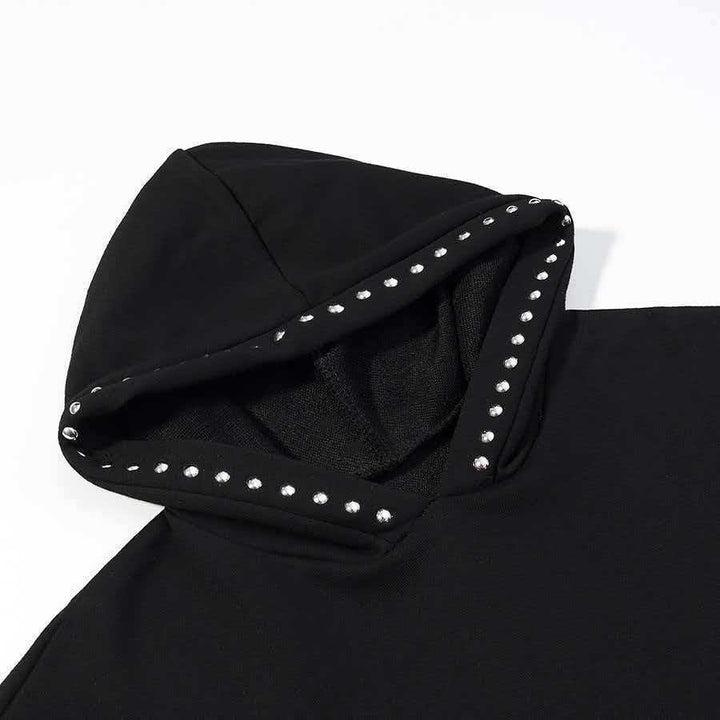Kvinnors trendiga hoodie med eleganta nitar Mirla-Eva Jonsson