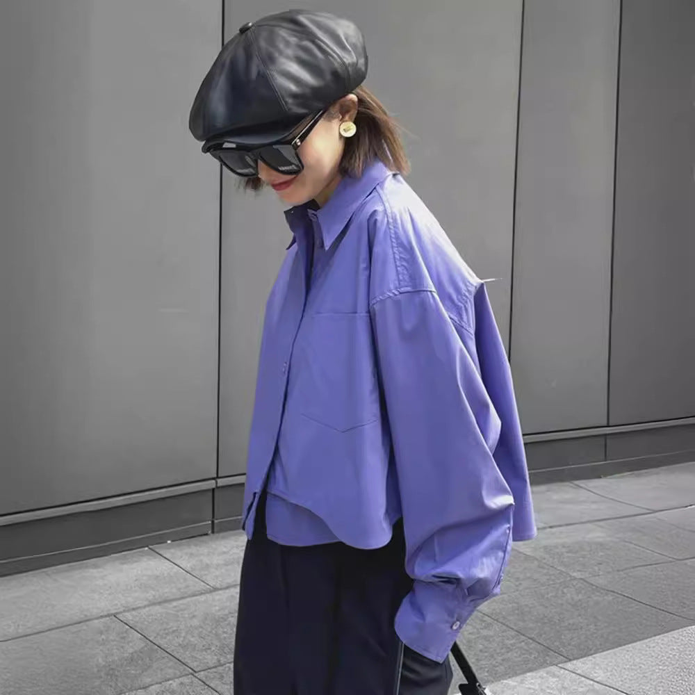 Kvinnors trendiga kortärmad blus med oversized passform Mirla-Eva Jonsson