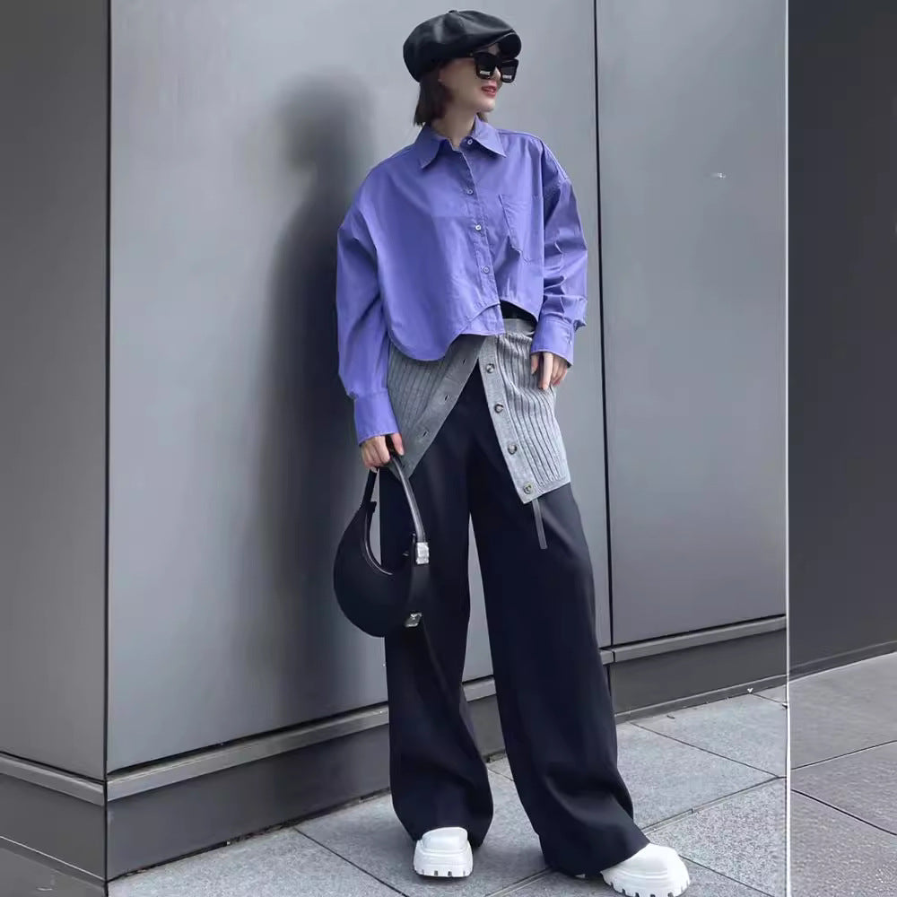 Kvinnors trendiga kortärmad blus med oversized passform Mirla-Eva Jonsson
