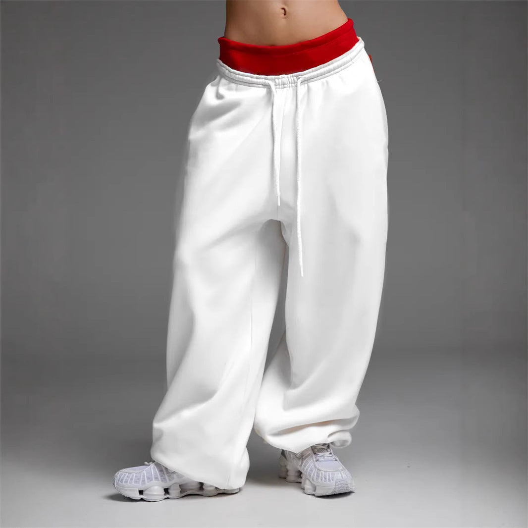 Kvinnors trendiga, lösa joggingsbyxor med elastiskt midjeband och justerbar dragsko Mirla-Eva Jonsson