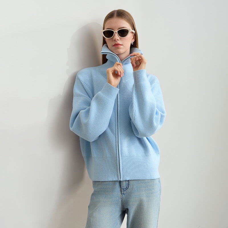 Kvinnors trendiga oversized hoodie med dragkedja Mirla-Eva Jonsson