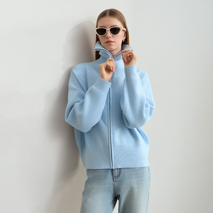 Kvinnors trendiga oversized hoodie med dragkedja Mirla-Eva Jonsson
