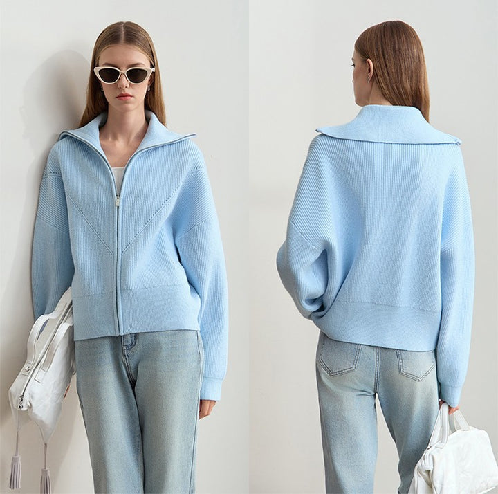 Kvinnors trendiga oversized hoodie med dragkedja Mirla-Eva Jonsson