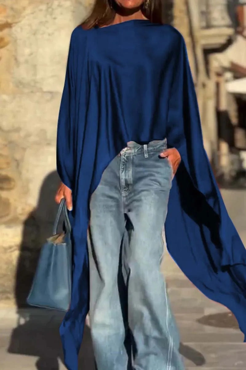Kvinnors trendiga oversized topp med en flödande passform Mirla-Eva Jonsson