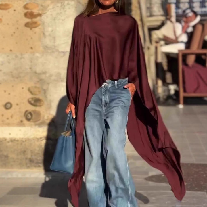 Kvinnors trendiga oversized topp med en flödande passform Mirla-Eva Jonsson